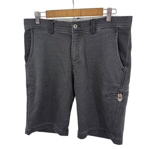 Carbon2cobalt Shorts Mens 32 Charcoal Grey Excellent Textured Diamond 122038